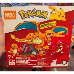 NIB Mega Construx Pokémon Charmander Evolution Set 313pcs Charizard Charmeleon